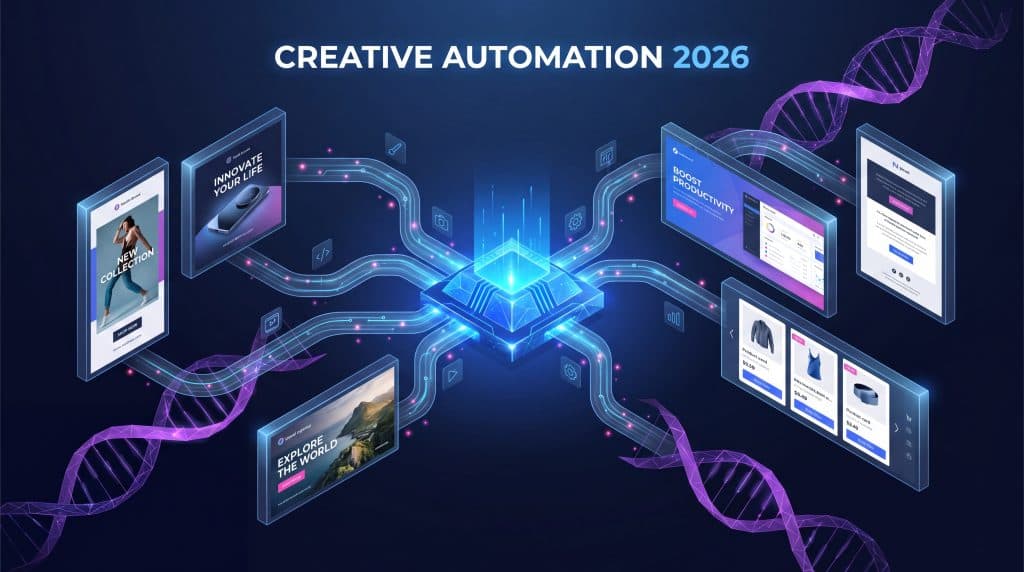 Creative automation workflow connecting brand DNA to multi-channel ad variants